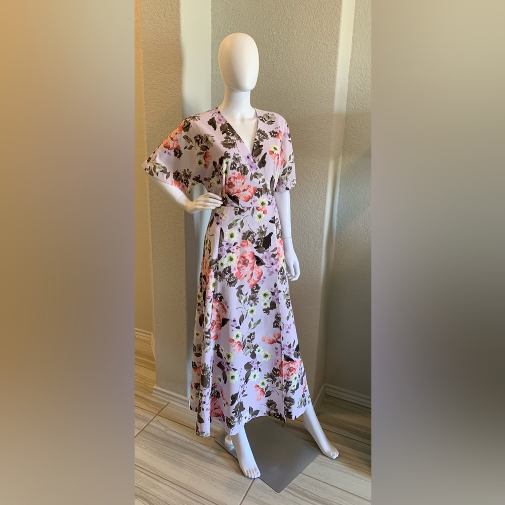 French Connection Armoise Crepe Maxi Wrap Dress